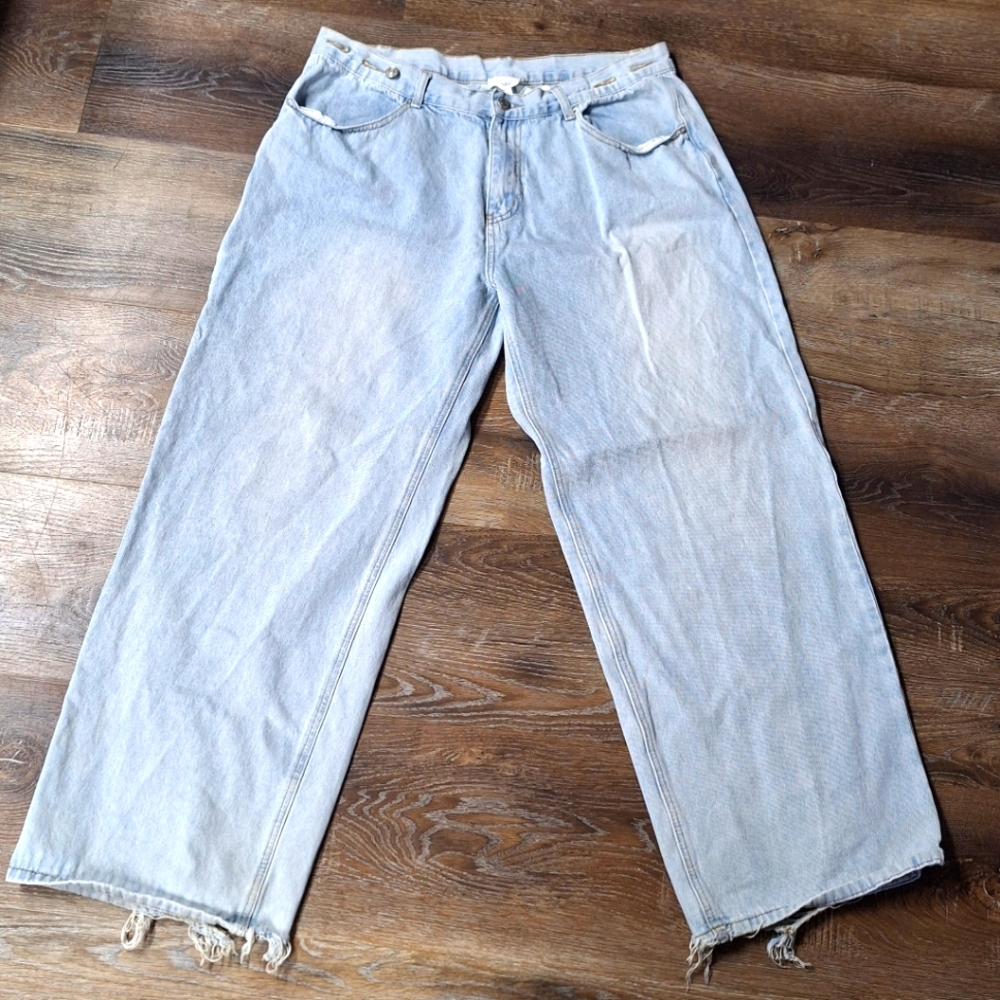Bohme Wide Leg Baggy Denim Jean, Size Large Style #MAP4052,NWT